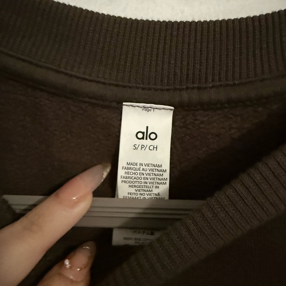 Alo Espresso Pullover Crewneck - Picture 3 of 3